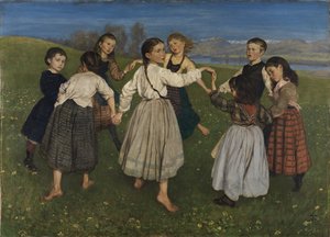 Barn som danser i en ring